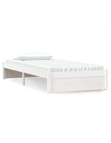 Giroletto Bianco in Legno Massello 90x190 cm Single