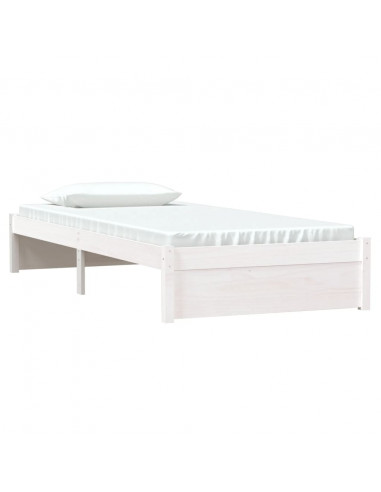 Giroletto Bianco in Legno Massello 90x190 cm Single