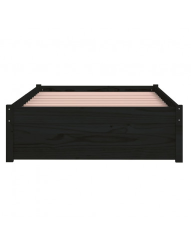 Giroletto Nero in Legno Massello 90x190 cm Single