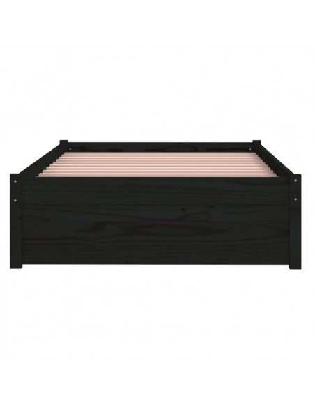 Giroletto Nero in Legno Massello 90x190 cm Single
