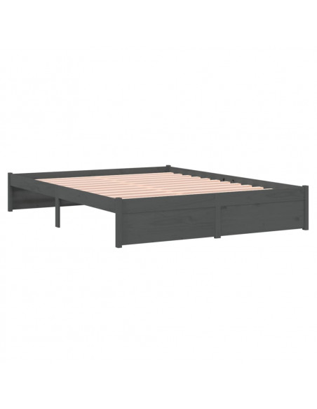Giroletto Grigio in Legno Massello 135x190 cm Double