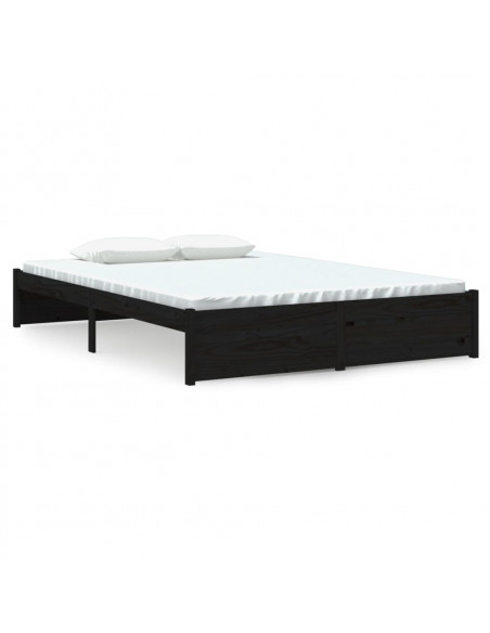 Giroletto Nero in Legno Massello 140x190 cm