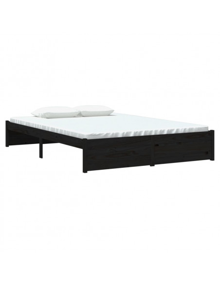 Giroletto Nero in Legno Massello 140x190 cm