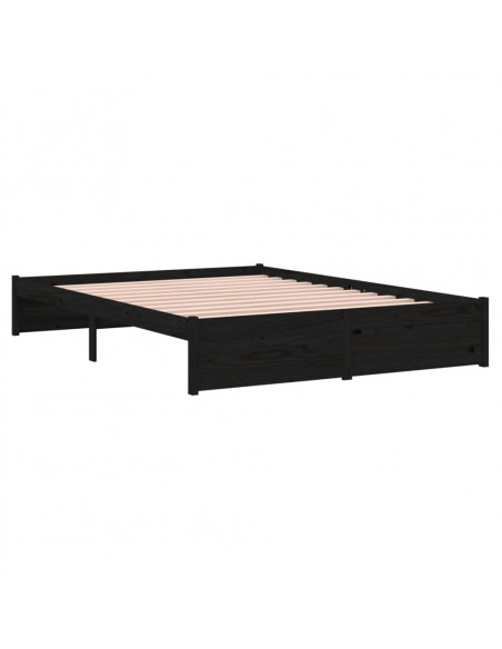 Giroletto Nero in Legno Massello 140x190 cm