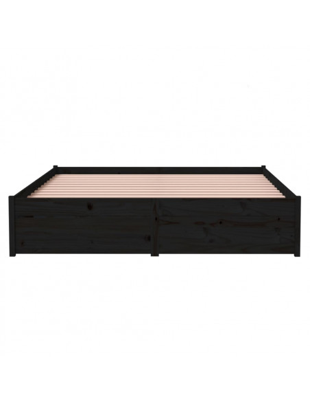Giroletto Nero in Legno Massello 140x190 cm
