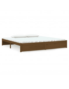 Giroletto Marrone Miele in Legno Massello 200x200 cm 2