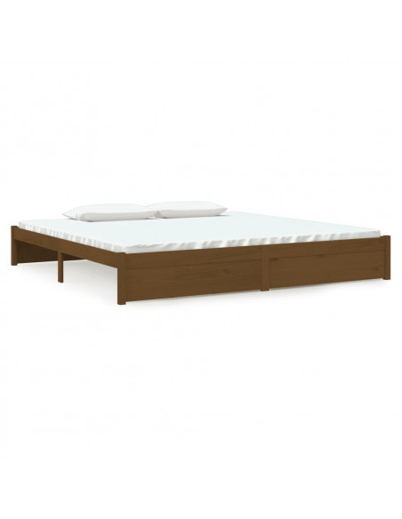 Giroletto Marrone Miele in Legno Massello 200x200 cm