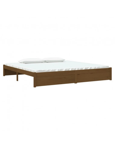 Giroletto Marrone Miele in Legno Massello 200x200 cm