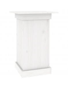 Portafiori bianco 40x40x60 cm in Legno Massello di Pino 2