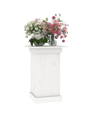 Portafiori bianco 40x40x60 cm in Legno Massello di Pino