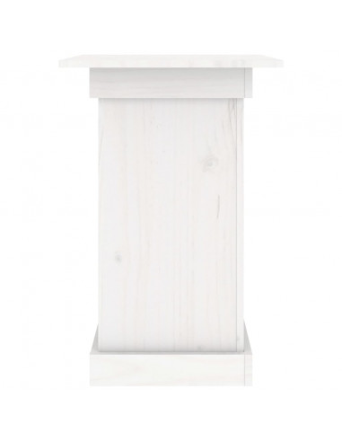 Portafiori bianco 40x40x60 cm in Legno Massello di Pino