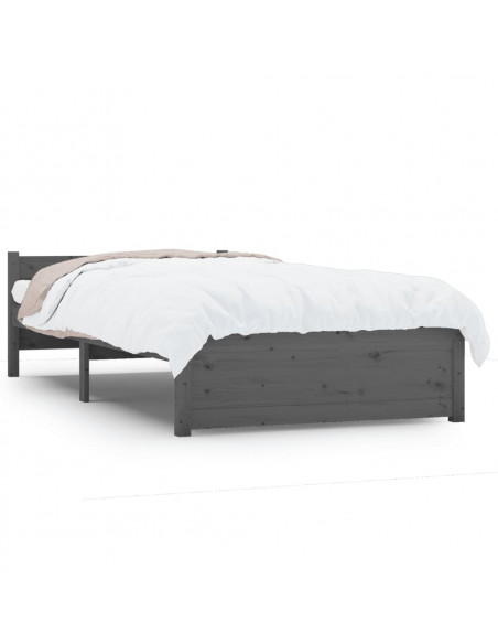 Giroletto in Legno Massello Grigio 75x190 cm Small Single