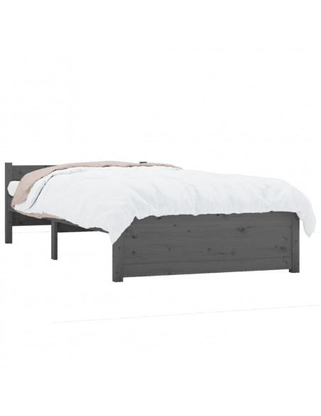 Giroletto in Legno Massello Grigio 75x190 cm Small Single