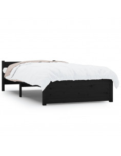 Giroletto in Legno Massello Nero 75x190 cm Small Single 2