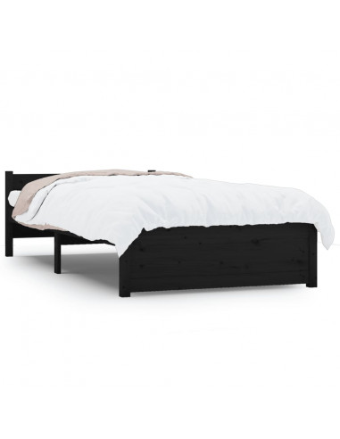 Giroletto in Legno Massello Nero 75x190 cm Small Single