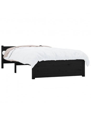 Giroletto in Legno Massello Nero 75x190 cm Small Single