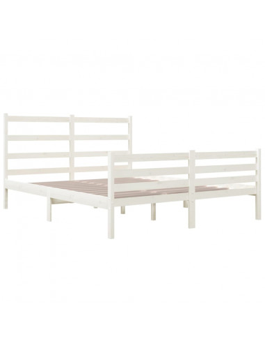 Giroletto Bianco Legno Massello di Pino 120x190cm Small Double