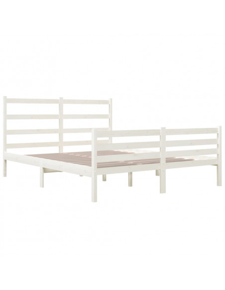 Giroletto Bianco Legno Massello di Pino 120x190cm Small Double