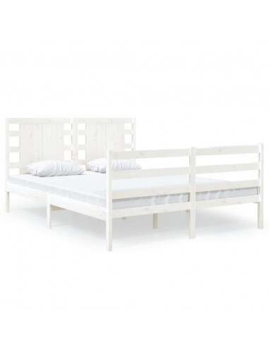 Giroletto Bianco Legno Massello di Pino 120x190cm Small Double