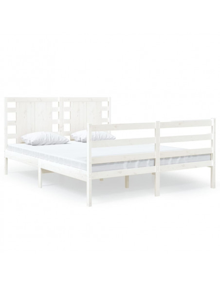 Giroletto Bianco Legno Massello di Pino 120x190cm Small Double