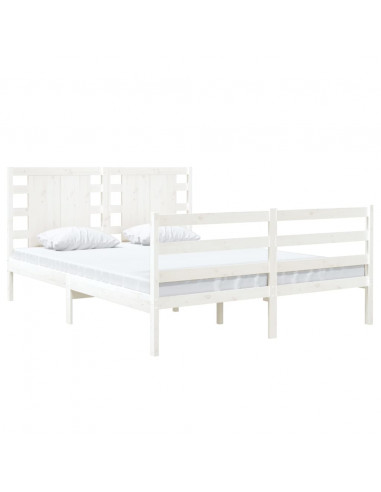 Giroletto Bianco Legno Massello di Pino 120x190cm Small Double