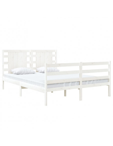Giroletto Bianco Legno Massello di Pino 120x190cm Small Double