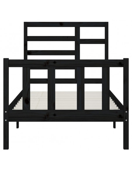 Giroletto Nero in Legno Massello di Pino 100x200 cm