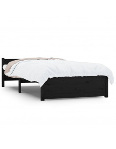 Giroletto Nero in Legno Massello 90x200 cm 2