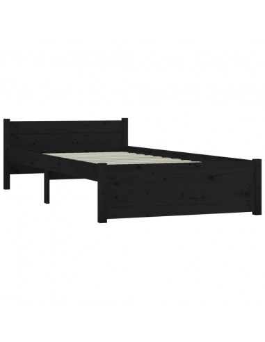 Giroletto Nero in Legno Massello 90x200 cm