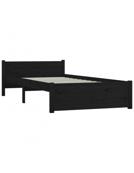 Giroletto Nero in Legno Massello 90x200 cm