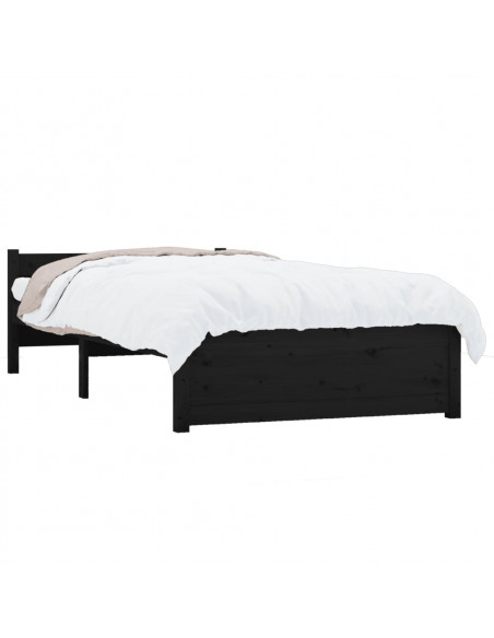 Giroletto Nero in Legno Massello 90x200 cm
