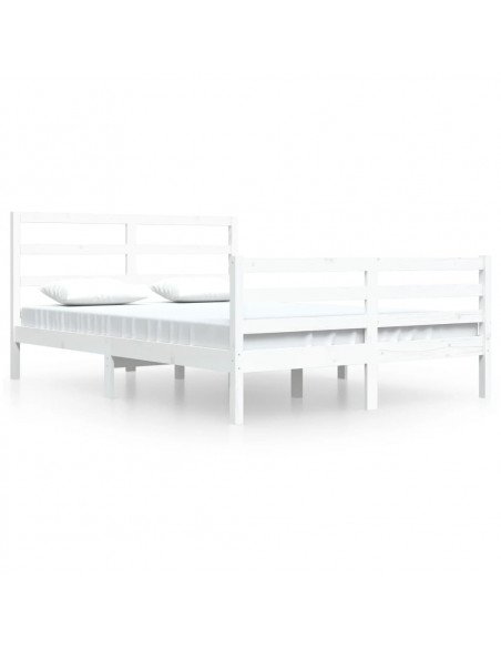 Giroletto Bianco in Legno Massello di Pino 160x200 cm