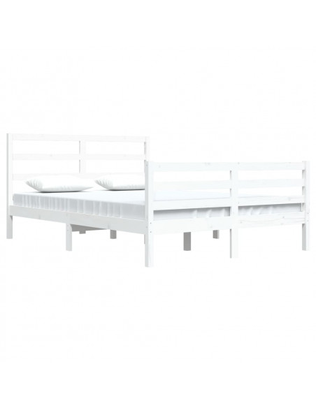 Giroletto Bianco in Legno Massello di Pino 160x200 cm