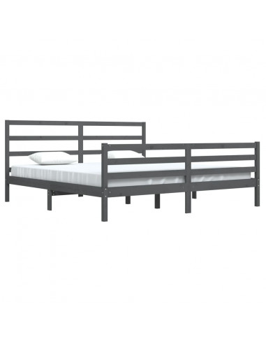 Giroletto Grigio in Legno Massello di Pino 200x200 cm