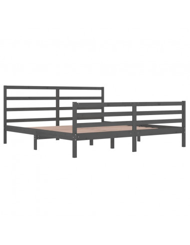 Giroletto Grigio in Legno Massello di Pino 200x200 cm