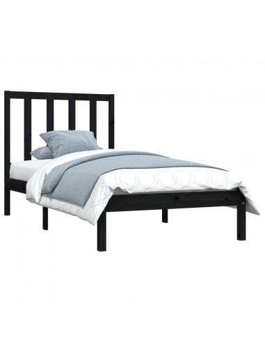 Giroletto in Legno Massello Nero 75x190 cm Small Single