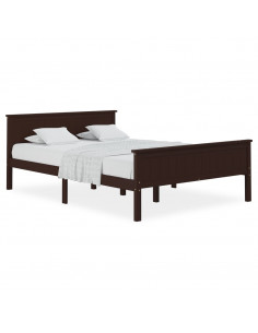 Giroletto Marrone Scuro in Legno Massello di Pino 160x200 cm 2