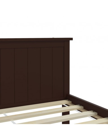 Giroletto Marrone Scuro in Legno Massello di Pino 160x200 cm