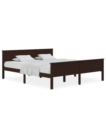 Giroletto Marrone Scuro in Legno Massello di Pino 200x200 cm