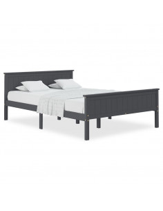 Giroletto Grigio in Legno Massello di Pino 160x200 cm 2