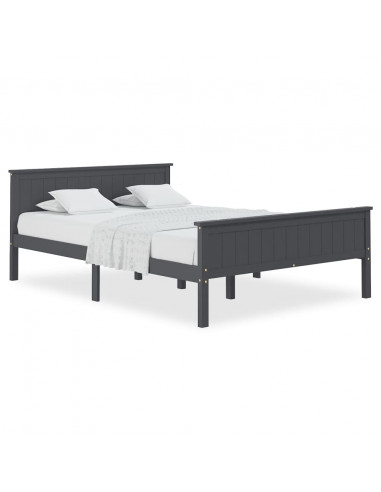 Giroletto Grigio in Legno Massello di Pino 160x200 cm