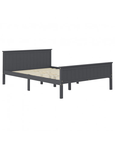 Giroletto Grigio in Legno Massello di Pino 160x200 cm