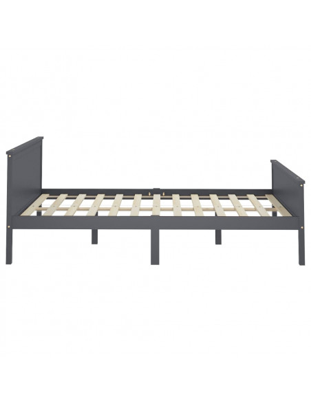 Giroletto Grigio in Legno Massello di Pino 160x200 cm