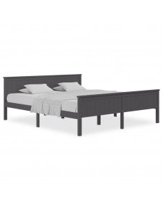 Giroletto Grigio in Legno Massello di Pino 200x200 cm 2