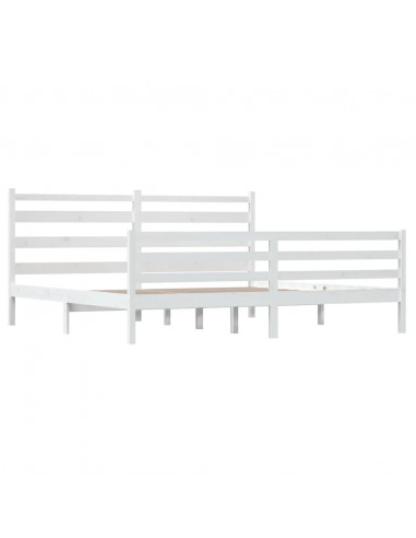 Giroletto in Legno Massello di Pino 200x200 cm Bianco