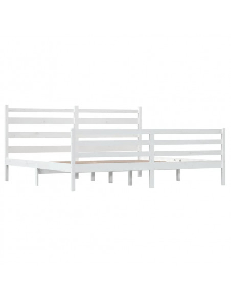 Giroletto in Legno Massello di Pino 200x200 cm Bianco
