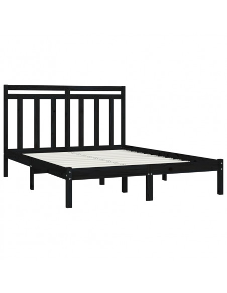 Giroletto Nero in Legno Massello 140x190 cm
