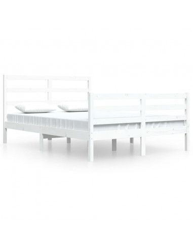 Giroletto Bianco in Legno Massello di Pino 140x200 cm