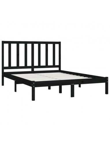 Giroletto Nero in Legno Massello di Pino 140x190 cm