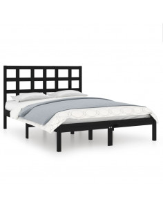 Giroletto Nero in Legno Massello 140x190 cm 2